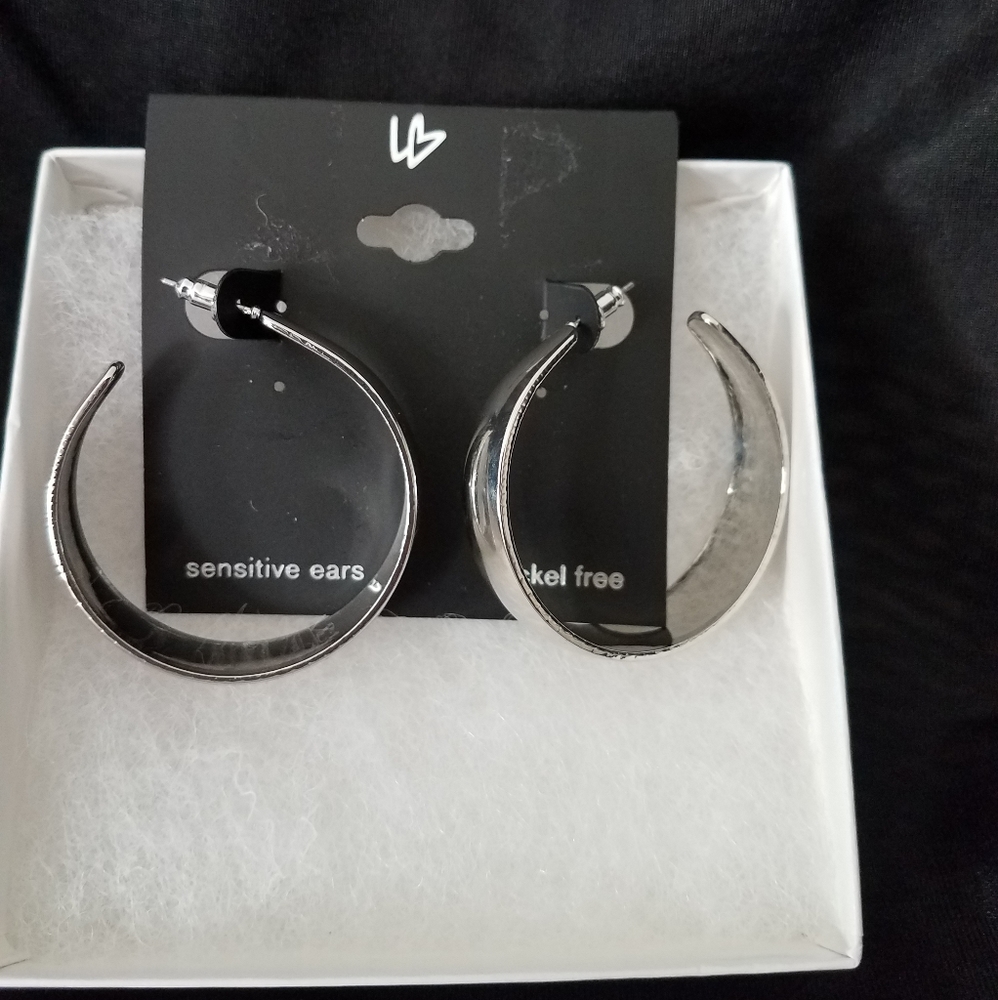 Lane Bryant silver earrings. Nickel Free